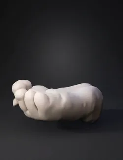 baby foot with visible toes and soft sole realistic skin texture