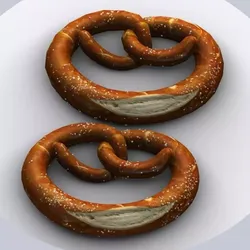 Bretzel bread Low-poly 3D model
