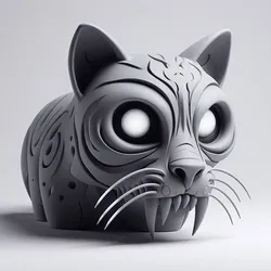 Cat in Wild Mode Figurine for Wildlife Lovers