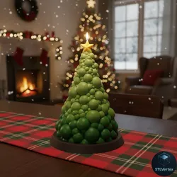 Christmas Tree Candle 3D Printed Mold