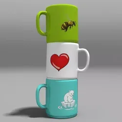Cups 01 Low-poly 3D model