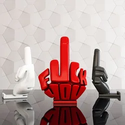 Funny Middle Finger Phone Stand: Sarcastic Desk Decor, 3D Printed