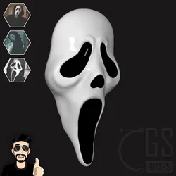 GHOSTFACE - MASK 3D Print Model in Monsters & Creatures 538141