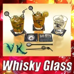 Jack Daniels Whiskey Glass 3D model