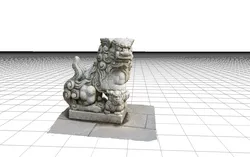 Komainu "Lion Dog" at Portland Japanese Garden from Photogrammetry