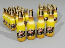 Miller Beer Bottle Lowpoly Low-poly 3D model