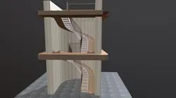 Raleigh double slide stair curved