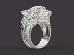 Ring Wolf 17050 3D Print Model in Bracelets 537981