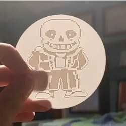 sans glows in light