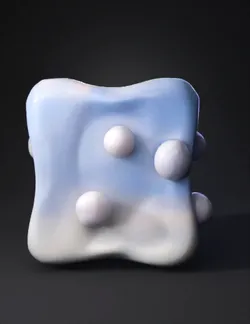 Create a 3D model of a translucent slime cube in Blender The shape is
