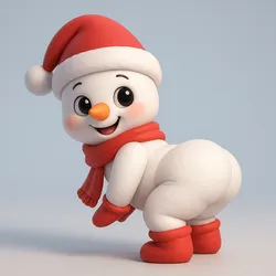 ⛄ Cute Twerking Snowman – 3D Printable Model