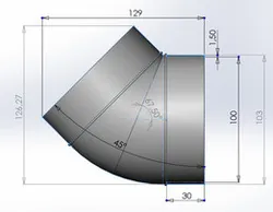d100 air channel 45 angle