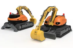Excavator-remote-controlled demolition robots