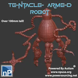 Giant Tentacle-Armed Robot Free 3D Print Model in Game Accessories 538755