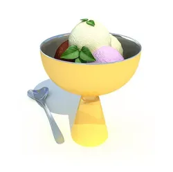 Ice Cream Dish 3D model