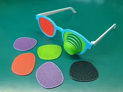 😎 Party fun "nerd" glasses with interchangable lenses (choose your own pattern)