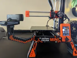Prusa Mini Camera Stand and Front Plate (Updated)