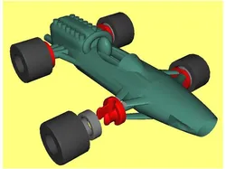 race car wheel, spinning and snap in place for easy changing