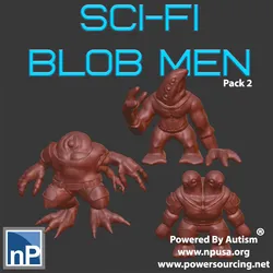 Sci-Fi Blob Men pack 2 Free 3D Print Model in Game Accessories 538760