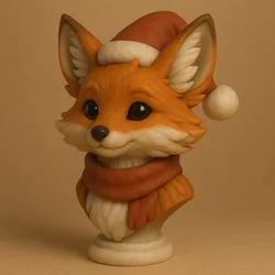 Winter Fox Bust – 3D Printable Model