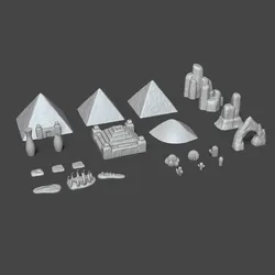 Board Games & Card Games STL Download - Modular Table RPG Desert Set Kit - 23 Printable Piecesby guisommer