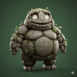 Chubby Stone Sprite – Cute Rock Creature – Fantasy STL Model – 3D Print Miniature – RPG Familiar