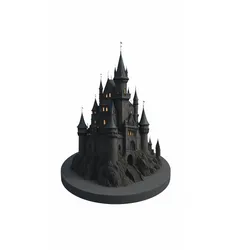 Dark Spire Fantasy Castle | Ominous Mountain Fortress