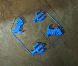 earrings chrome (cactus and dino) / pendientes chrome (cactus y dino) (freecad files and gcode)
