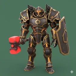 Titanoforge Soldier – Heavy Metal Warrior – Fantasy STL Model – 3D Print Miniature – Tabletop Fighter