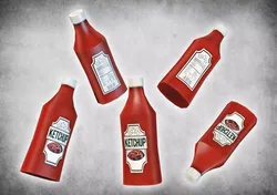 Ketchup Bottle Low-poly 3D model