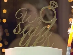 Adorno para pastel "Dijimos sí" - Modelo de impresión 3D gratuito