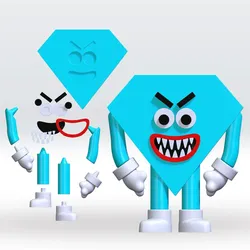 Characters & Creatures STL تنزيل - Save the shapes 2 Monster 3D Model STL MultiParts No Support - FnFLab