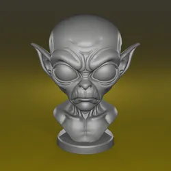 Chibi Alien Bust – Stylized 3D Printable Model