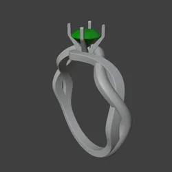 Criss Cross ring with tifany setting