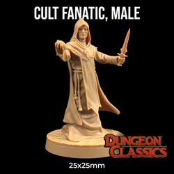 Cult fanatic Male | PRESUPPORTED | Dungeon Classics