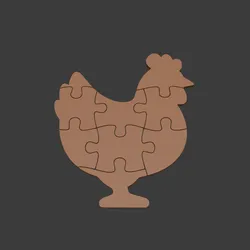 Hen Jigsaw Puzzle – 3D Printable Game