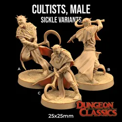 Male Cultist | PRESUPPORTED | Dungeon Classics