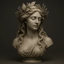 Nature Goddess Bust - 3D Artistic 3D Sculpture for Printing
