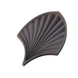 3D patterned tiles in the style of a flower petal