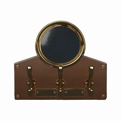 3D Wooden Coat Hook Board Brass Hooks for Office Staff