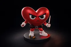 Angry Heart Valentine Figurine Unique 3D Printed Love Sculpture Dark Valentine Gift for Him or H 3D Print Model in Other 619320