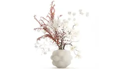 Bouquet Dried Branches Ilex Lunaria Magnolia Thorn