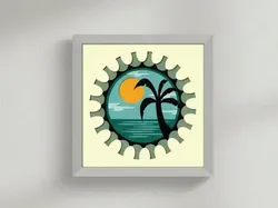 Caja de Luz 3D de Playa con Recorte de Papel - Modelo de impresión 3D gratuito