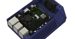 Case raspberry pi 3 b+ for 2x 28mm fan