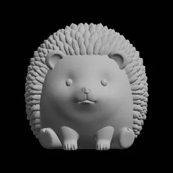 Chibi Hedgehog Figurine Cute Animal 3D Print Model in Sculpture 620555