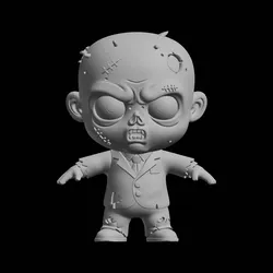 Chibi Zombie Cartoon Character 3D Print Model 3D Print Model in Architecture 620575