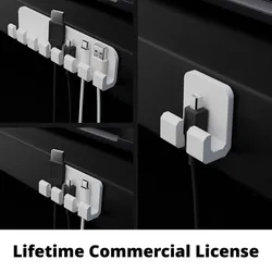 Commercial License | Desk Cable Organizer Set – Single, Triple & Seven Slot
