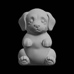 Cute Puppy Figurine Animal Sculpture 3D Print Model in Accessories 621317
