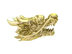 Dragon Head Carved Jewelry Pendant Charm 1982