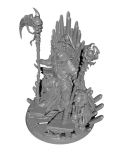 Female Necromancer Bone Throne Printable STL Design